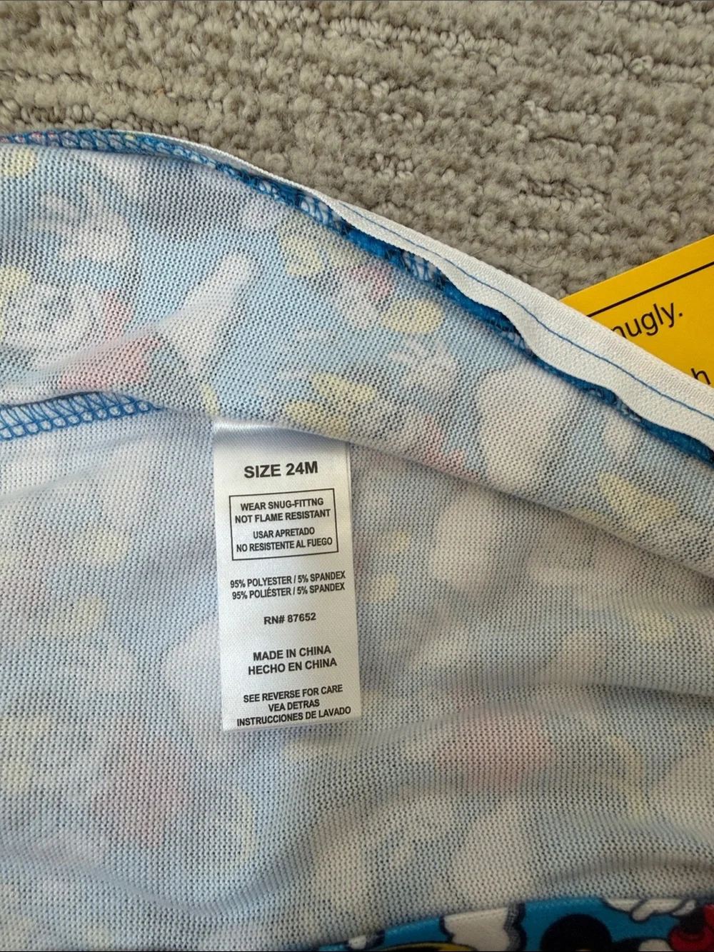 Disney Blue Mickey & Friends Printed One-Piece Zip Pajama